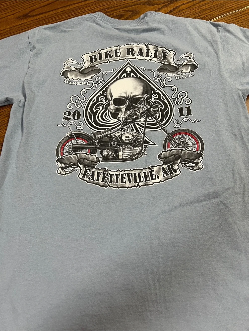 Light Blue Graphic Pocket-Print Men’s T-Shirt